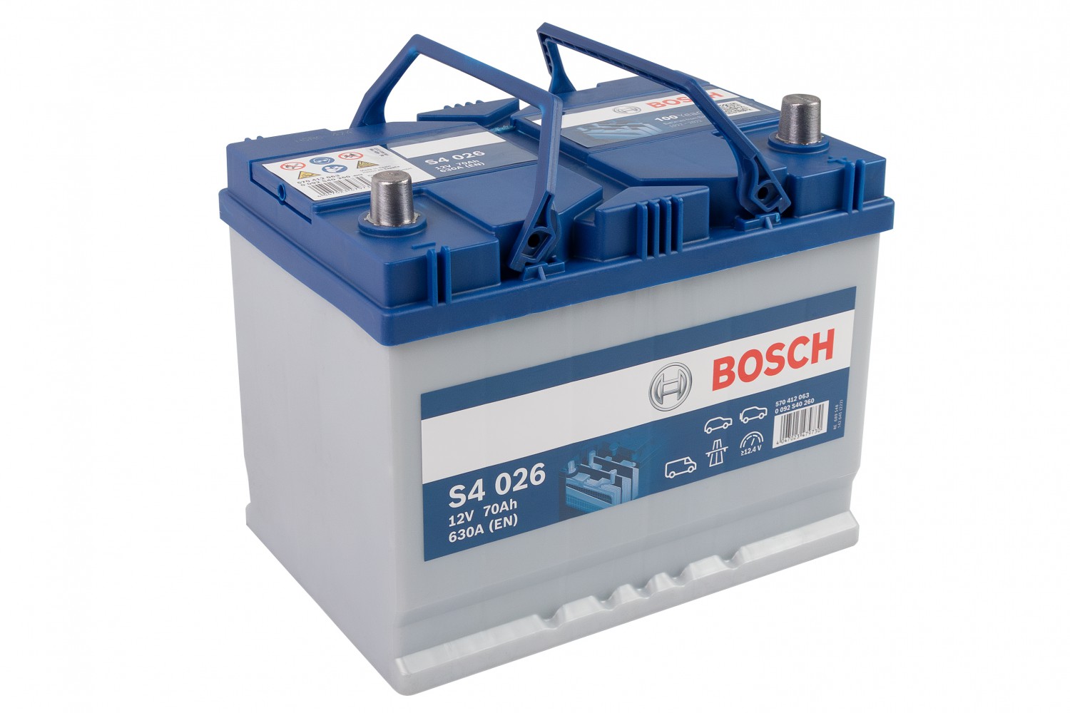 АКУМУЛЯТОР BOSCH 12В/70АГ/630А/16,24КГ